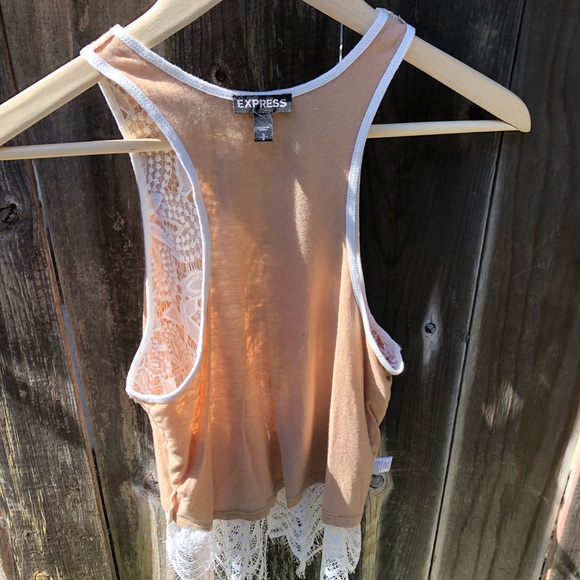 Express - White Lace Tank Top - Size Small Petite - Picture 8 of 15